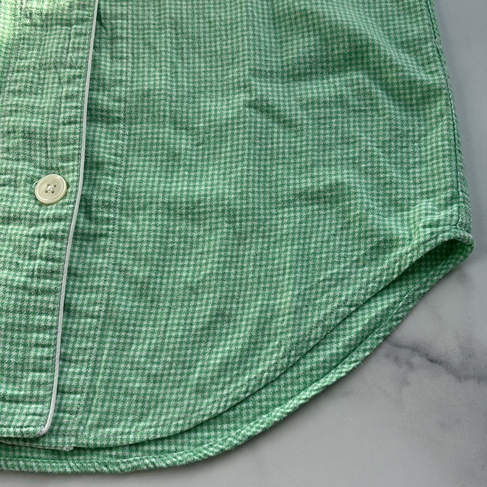 Lauren Ralph Lauren Check Green Sleep Shirt Size Small - Picture 7 of 13